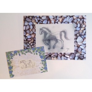 Iso hevoskortti valokuvapohjalla